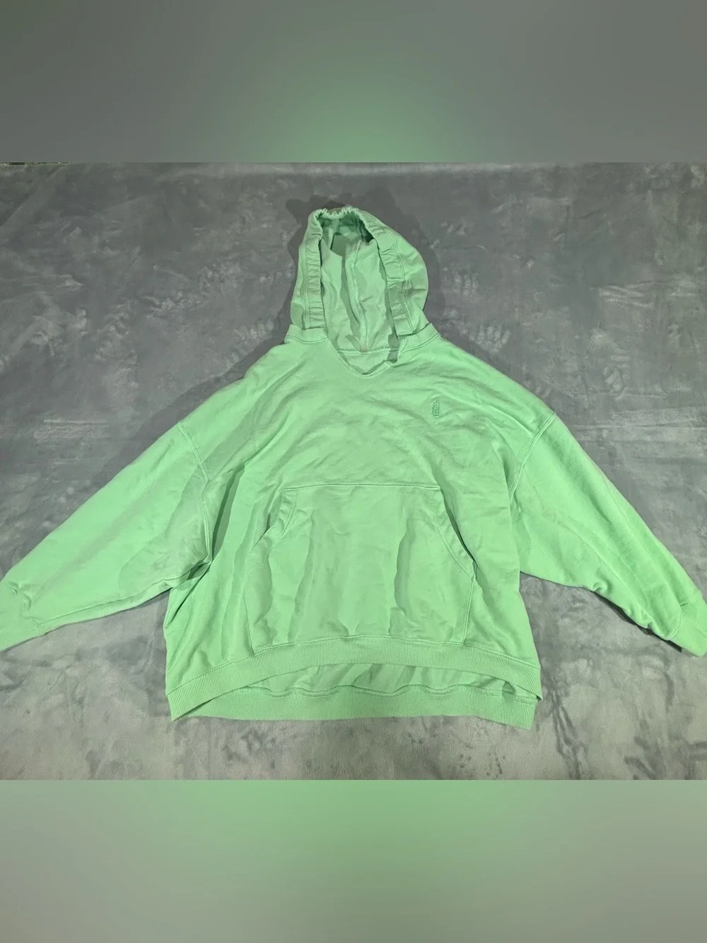 Free People Best Of Womens Oversized Hooded Sweatshirt -Mint green-Small